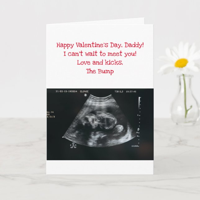 Valentine's Day card from the bump (unborn baby) (Small Plant)