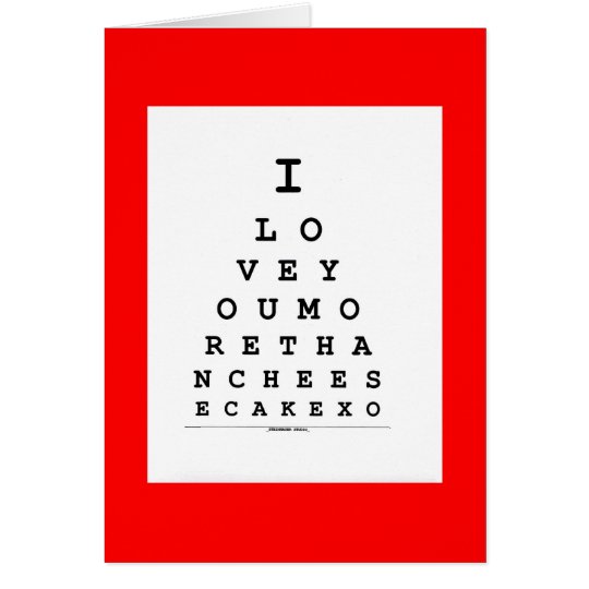 Valentine's Day card Love you more than Cheesecake