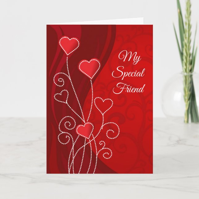 Valentine's Day Card-My Special Friend  Holiday Card (Front)