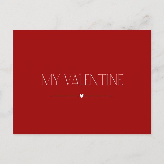 Valentines Day Card "My Valentine" (Front)