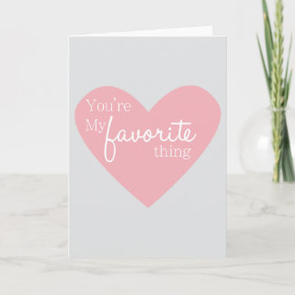 Valentine's Day Card Pink and Grey