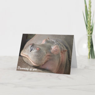 Valentine's Day Card - Smiling Hippo