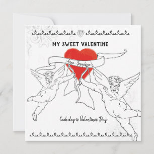 Valentine's Day Card with Cherubs