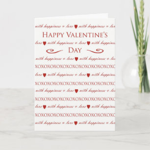 Valentine's Day Card XOXO Happiness and Love