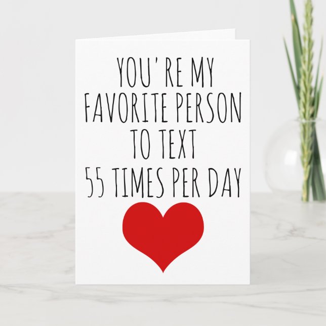 valentines day card you're my favourite person (Front)