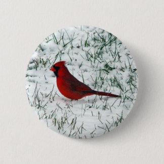 Valentine's Day Cardinal Classic Round Sticker 2 Inch Round Button