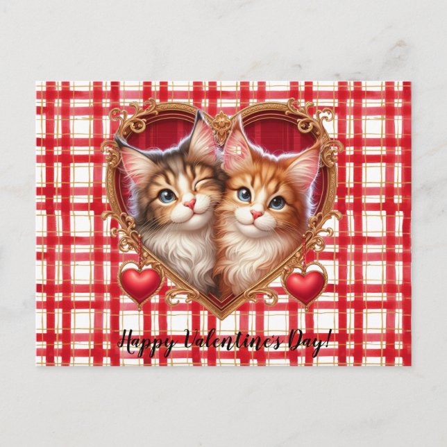 Valentine's Day Cat Postcard (Front)