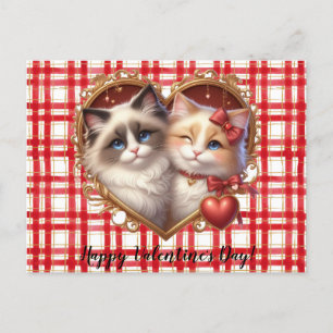 Valentine's Day Cat Postcard