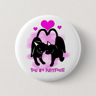 Valentines Day Cats 2 Inch Round Button