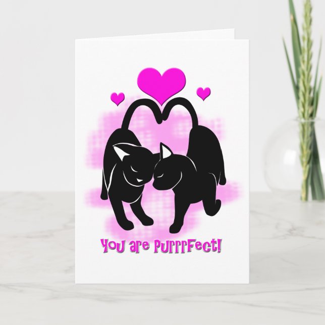 Valentines Day Cats Holiday Card (Front)