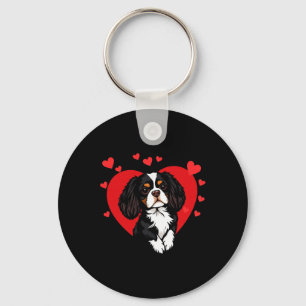 Valentine's Day Cavalier King Charles Spaniel  Keychain