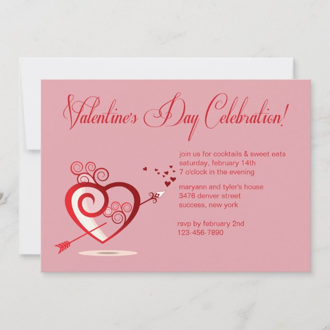 Valentine's Day Celebration Invitation (Front)