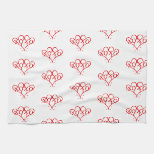 Valentine's Day celebration of Love Kitchen Towel