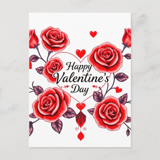 Valentine's Day celebration of Love Postcard (Front)