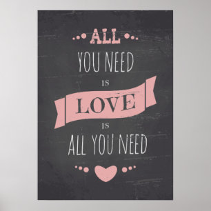 Valentine's Day Chalkboard Style Poster