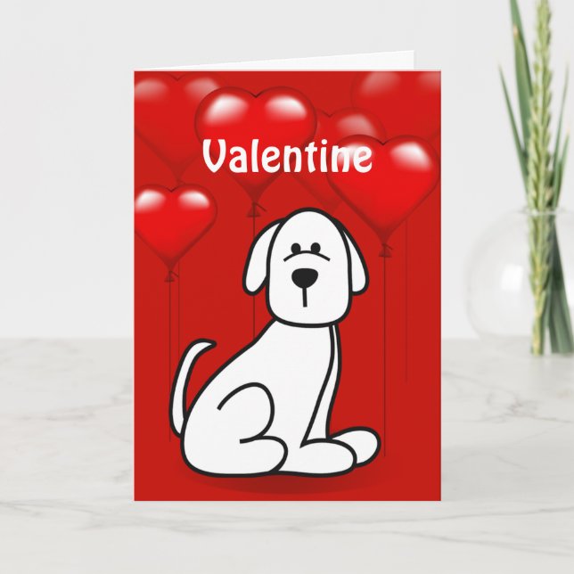Valentine's Day Chien Chien Chien Chien Wuf Carte  (Devant)