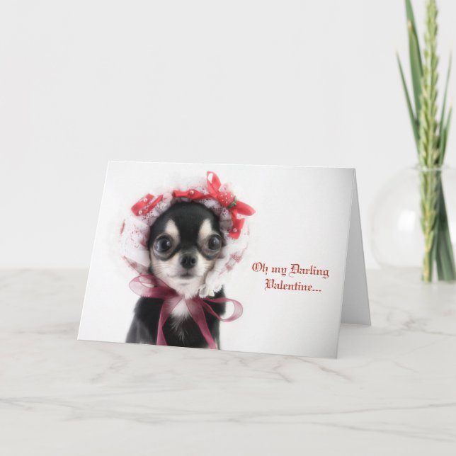 Valentine's Day Chihuahua Card (Front)