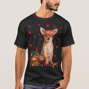 Valentine's Day Chihuahua Dog Heart Flowers Pet Do T-Shirt