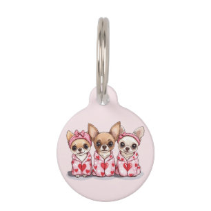 Valentines Day Chihuahua Dogs Pet Tag