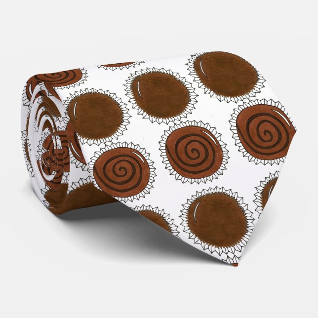 Valentine's Day Chocolate Bon Bon Chocoholic Tie (Rolled)