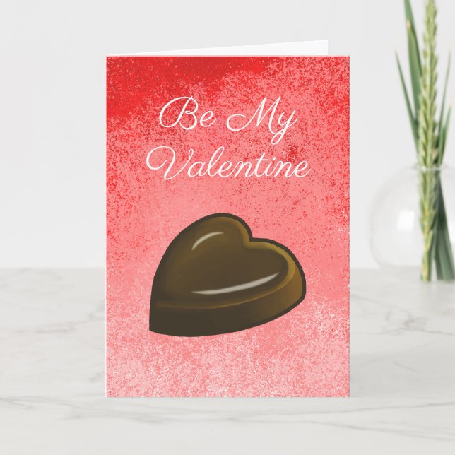 Valentine's Day Chocolate Heart Card (Front)