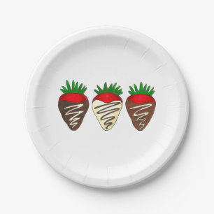 Valentine's Day Chocolate Strawberry Love Plates
