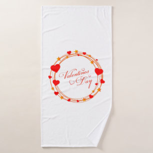 Valentine's Day Circle Design-25695 Bath Towel