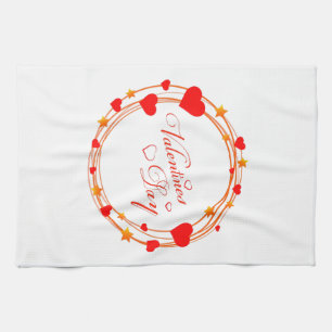 Valentine's Day Circle Design-25695 Kitchen Towel