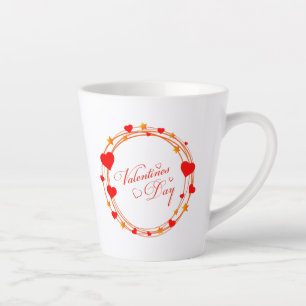 Valentine's Day Circle Design-25695 Latte Mug