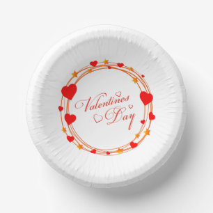 Valentine's Day Circle Design-25695 Paper Plate