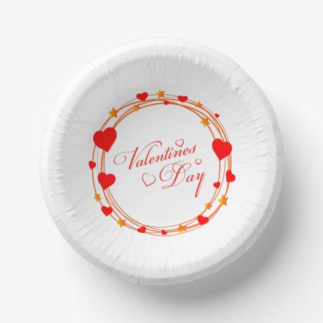 Valentine's Day Circle Design-25695 Paper Plate (Front)