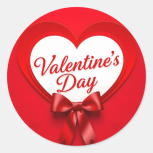 Valentine's Day Classic Round Sticker
