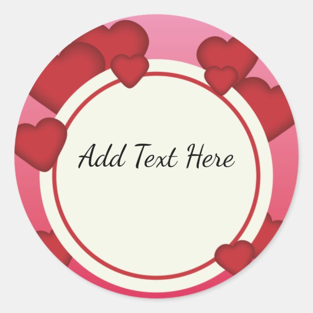 Valentines Day  Classic Round Sticker (Front)
