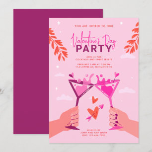 Valentines Day Cocktail Party Invitation