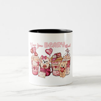 Valentine's Day Coffee 2024 i love u Two-Tone Coffee Mug
