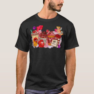 Valentine's Day Coffee Drink Couple Loves Pink Cho T-Shirt