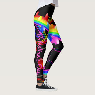 Valentine's Day Colour Pop Hearts Leggings