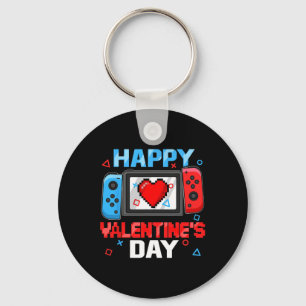 Valentines Day Controller Video Game Heart Boy Tod Keychain