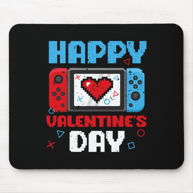 Valentines Day Controller Video Game Heart Boys Pa Mouse Pad (Front)