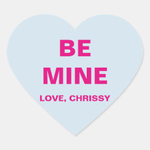 Valentine's Day Conversation Heart Heart Sticker