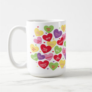 Valentine's day conversation hearts mug