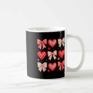 Valentines Day Coquette Bow Hearts Leopard Women G Coffee Mug