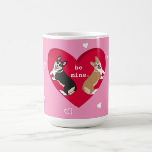 Valentines Day Corgi Be Mine Coffee Mug