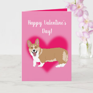 Valentines Day Corgi  Card
