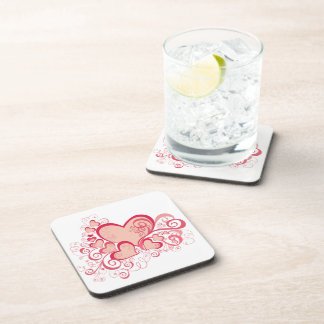 Valentine's Day Cork-Backed Coasters