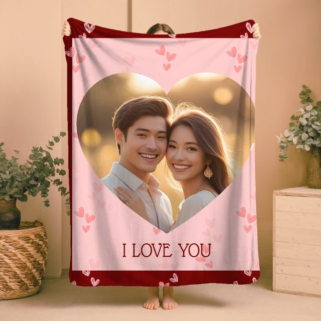 Valentine's Day Couple Sherpa Blanket Hearts  (Creator Uploaded)