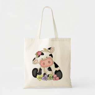Valentine's Day Cow tote bag