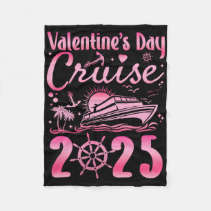 Valentine's Day Cruise 2025 Vacation Matching Coup Fleece Blanket