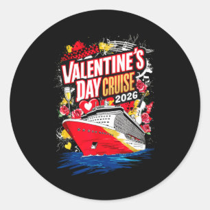 Valentines Day Cruise 2026  Classic Round Sticker