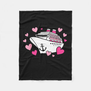 Valentines Day Cruise 2026 Cruise Husband Wife Mat Fleece Blanket